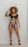 Short Lace Up Bodysuit- Sara Panero Collection