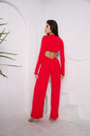 Scrunch Butt Lift Flare Pants and Bolero Top 3 Pieces Set - Lure