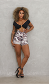 Short Lace Up Bodysuit- Sara Panero Collection