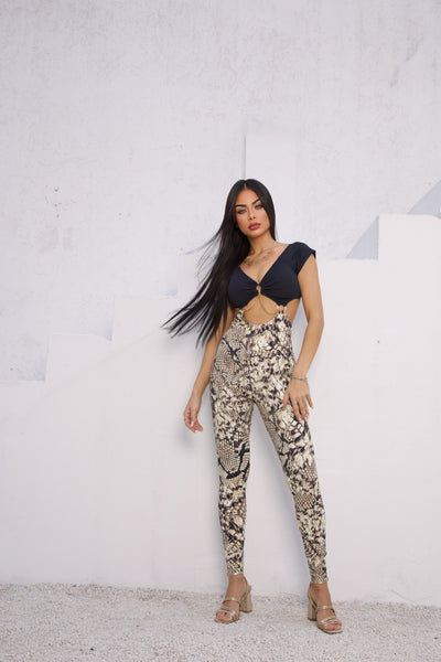Golden Chain Cap Sleeve Bodysuit - Patterns