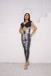 Golden Chain Cap Sleeve Bodysuit - Patterns