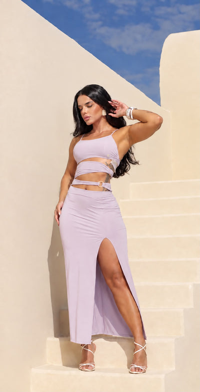 Paradise two Piece Set Skirt with Shorts .