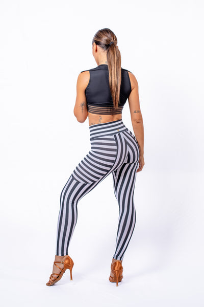 Lure Fitness - Striped Leggings - Back View