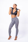 Lure Fitness - Striped Leggings - Front View